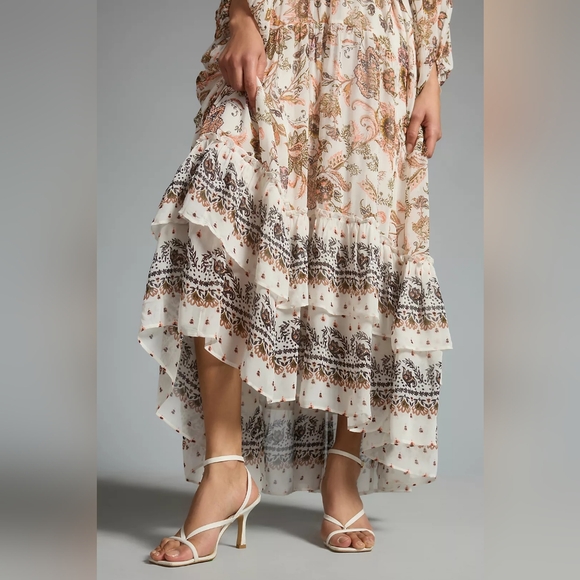 Anthropologie V-neck Longsleeve Maxi Dress - Picture 2 of 16